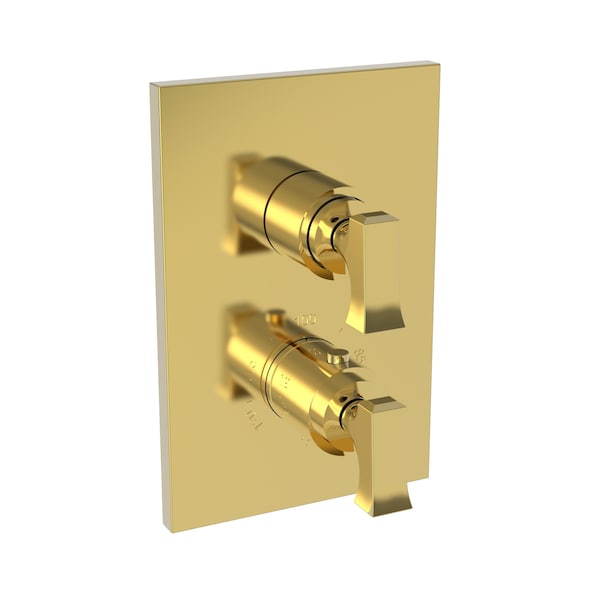 Newport Brass 1/2" Square Thermostatic Trim Plate With Handle in Polished Gold (Pvd) 3-2573TS-24 - main